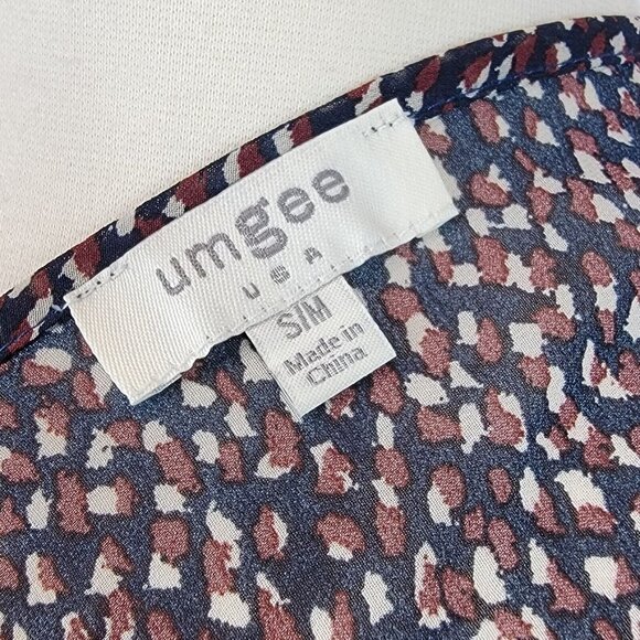 Umgee Sheer Mixed Print Bell Sleeve Boho Kimono Duster Coverup Size Small Medium - Picture 9 of 12